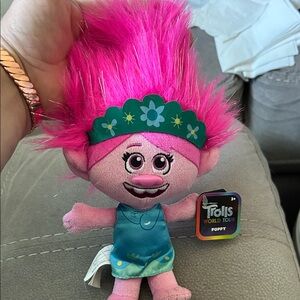 Trolls World Tour Plush - Pink Hair and Blue Outfit